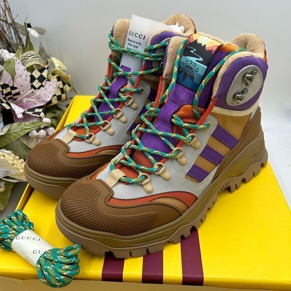 Men’s Gucci X Adidas lace up  boots size 10.5 made in Italy - Picture 3 of 10